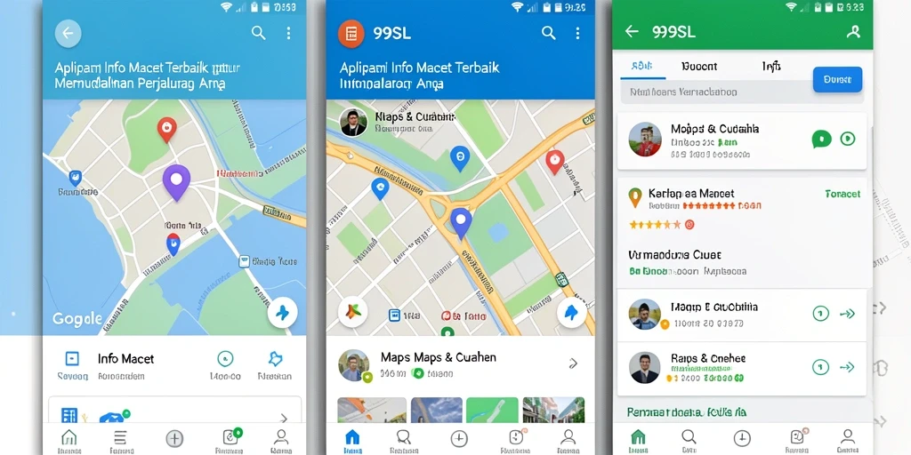 Antarmuka aplikasi Info Macet 99SL yang informatif dan mudah digunakan.