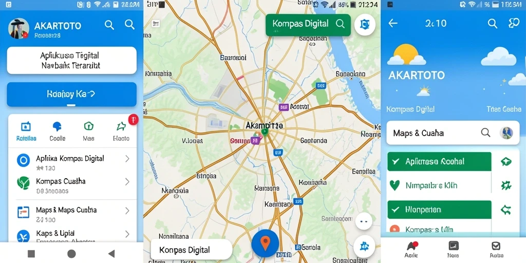 Antarmuka AKARTOTO yang interaktif dan informatif untuk navigasi digital.