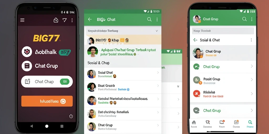 Antarmuka aplikasi Chat Grup BIG77 yang menarik dan mudah digunakan.