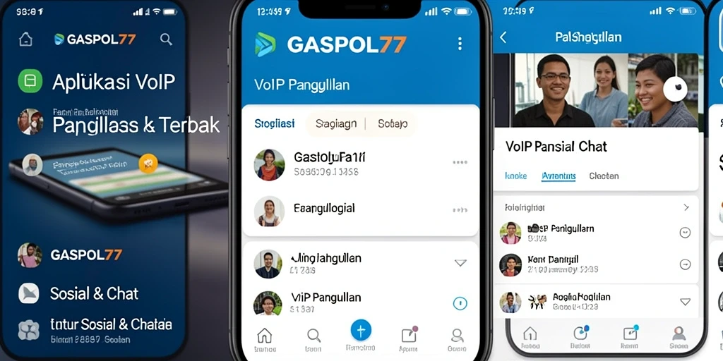 Antarmuka GASPOL77 yang sederhana dan fungsional untuk VoIP Panggilan.