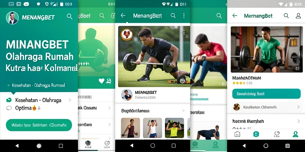 Antarmuka aplikasi MENANGBET untuk olahraga rumah yang interaktif.