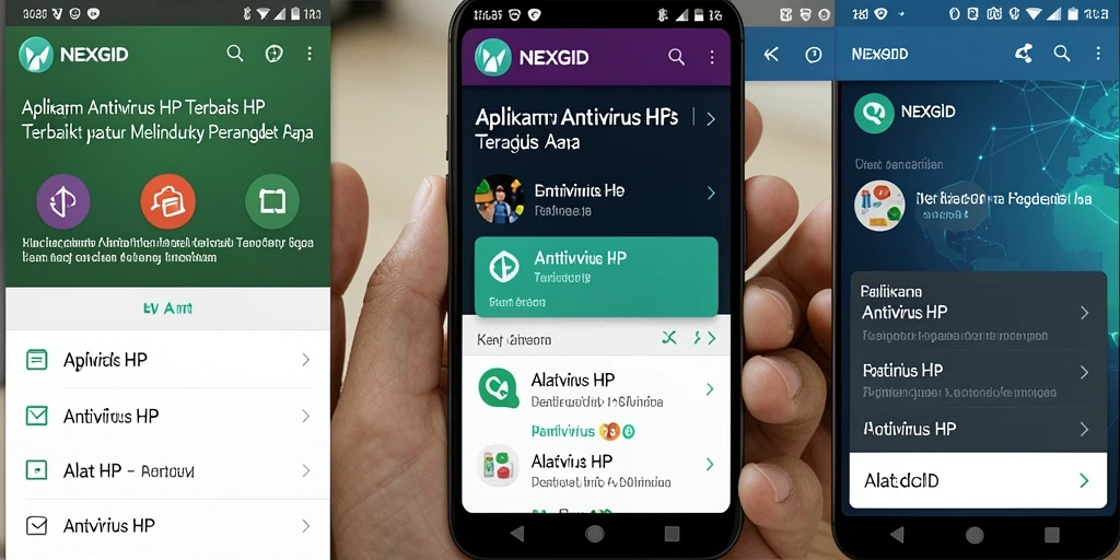 Antarmuka NEXGID yang sederhana dan efektif untuk Antivirus HP.