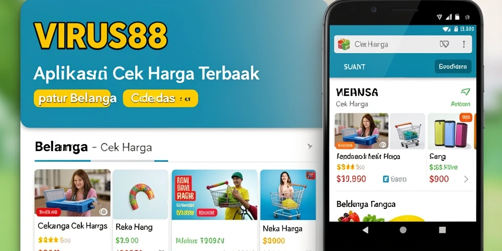 Antarmuka pengguna aplikasi VIRUS88 untuk fungsi Cek Harga.