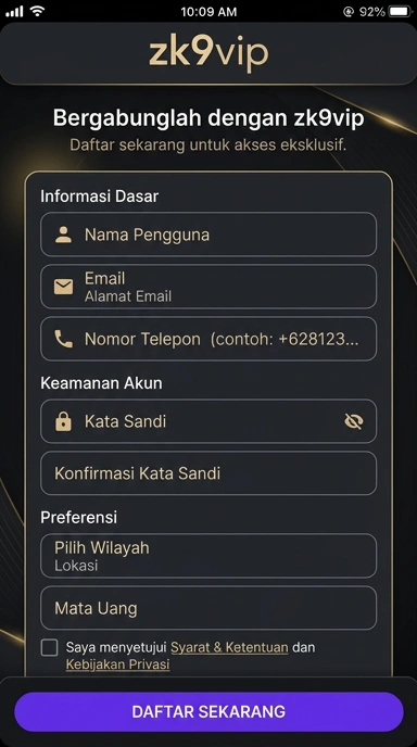 Panduan Mudah Registrasi Akun zk9vip untuk Android